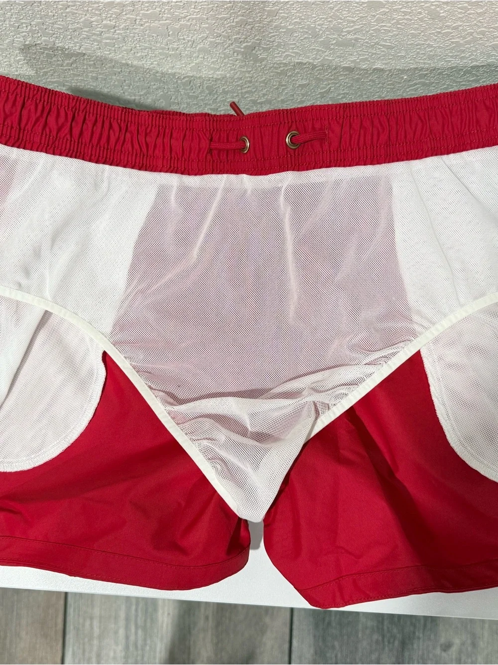 Tommy Hilfiger Red Logo Swim Trunk
